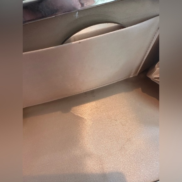 Vintage Elegant Silver Handbag clutch with Chain - Picture 7 of 8